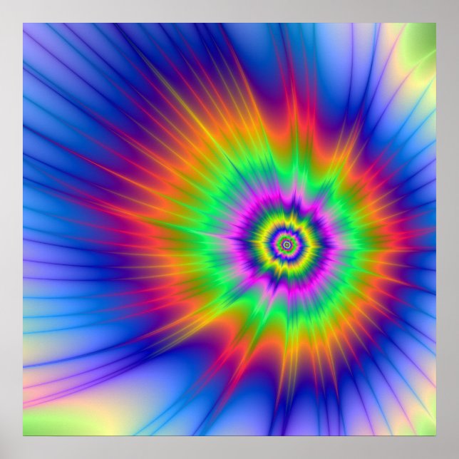 Poster Tie Dye Fireball (Devant)