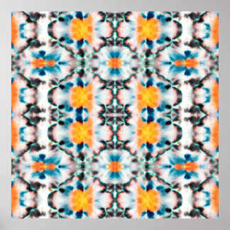 Poster Tie Dye Motif sans couture. Ethnique Abstraite. Ps