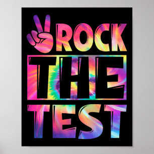 Poster Tie Dye Rock Le Test Joyeux Test Jour Enseignant L