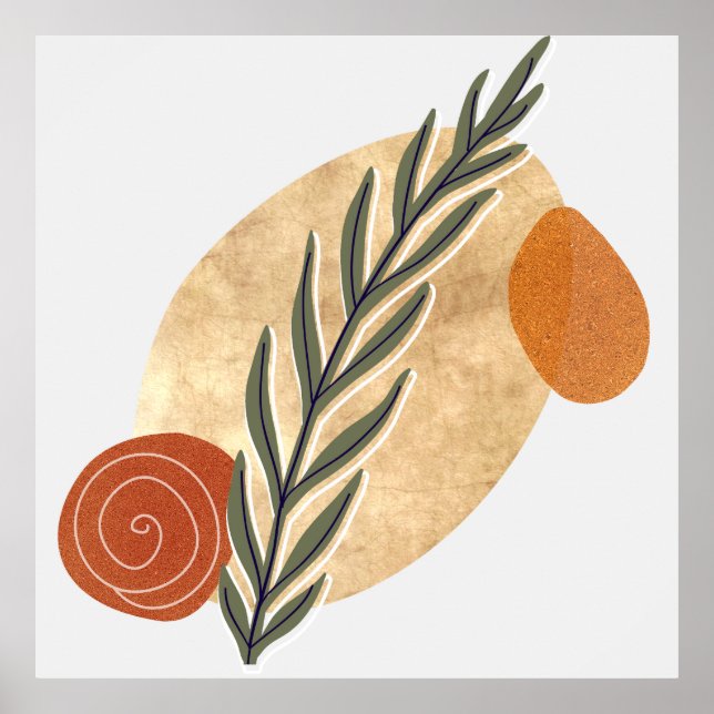 Poster Tige Verte Boho (Devant)