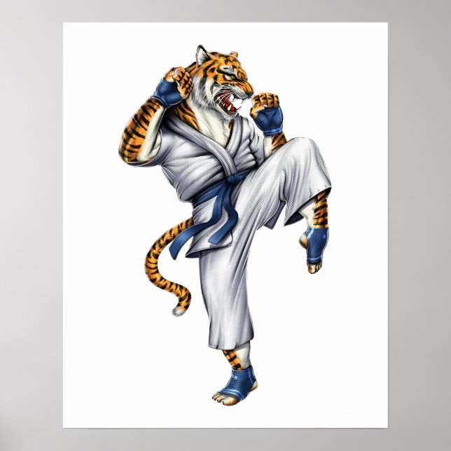Poster Tiger des Arts Martiaux (Devant)