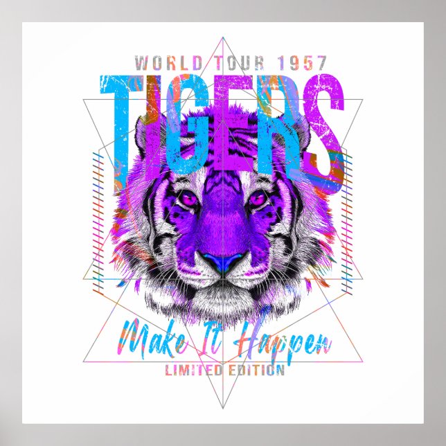 Poster Tiger Face Art (Devant)