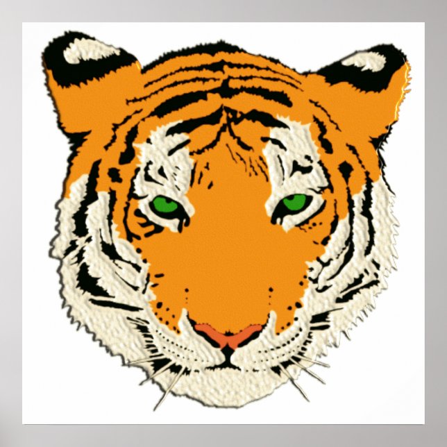POSTER TIGER HEAD (Devant)