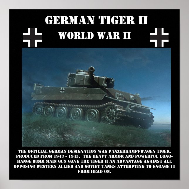Poster Tiger II allemand lourd - Imprimer (Devant)