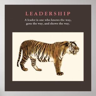 Poster Tiger Leadership Inspiration Pop Art