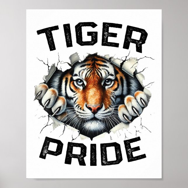 Poster Tiger Pride Retro Tiger School (Devant)