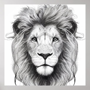 Poster Tiger Wild Nature Animal Illustration Art Dessin
