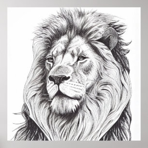 Poster Tiger Wild Nature Animal Illustration Art Dessin