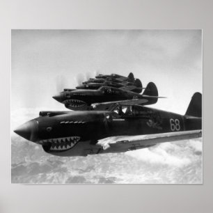 Poster Tigers Volants En Formation 1942