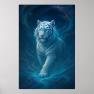 Poster Tigre Blanc Fantastique – Série Aura Mystique Ma
