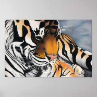 Poster Tigre couchant