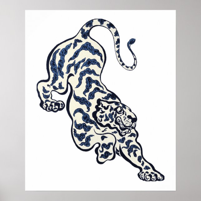 Poster (Tigre dans la jungle) (1893) par Paul Ranson. (Devant)