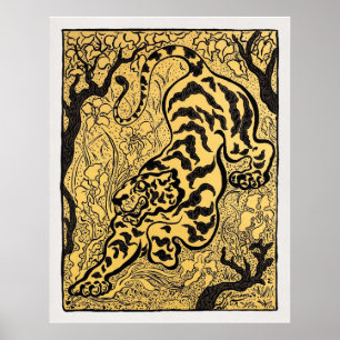 Poster Tigre dans les jungles (Tiger in the Jungle) (1893