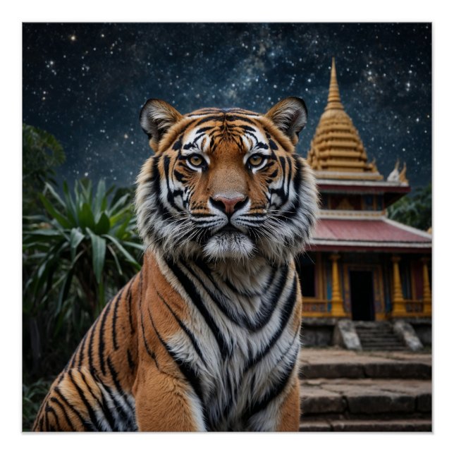 Poster Tigre et Temple (Devant)