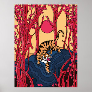 Poster Tigre japonais