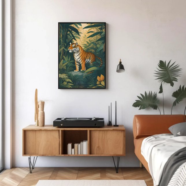 Poster Tigre majestueux dans la Jungle Elégant Art de la  (Créateur téléchargé)
