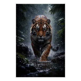 Poster Tigre Majestueux – Puissance Silencieuse dans l'Af