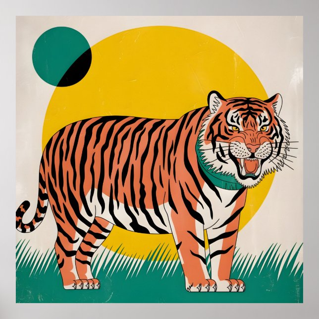 Poster tigre orange (Devant)
