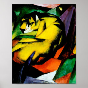Poster Tigre par Franz Marc