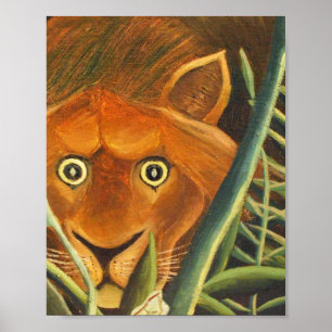 Poster Tigre Sortant De L'Herbe Par Henri Rousseau