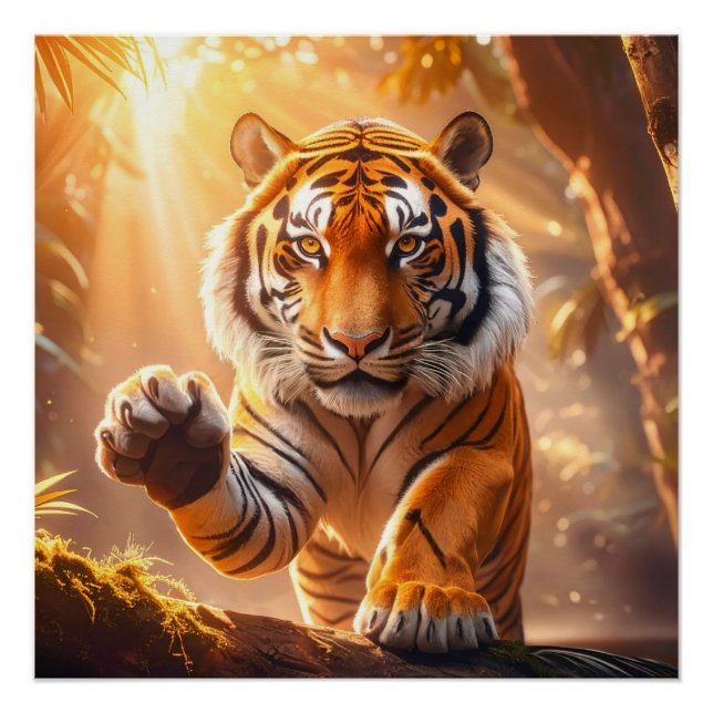 Poster Tigre - Tigre d'or (Devant)
