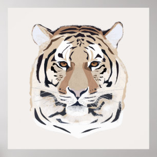 Poster Tigre, visage de tigre, symbole 2022