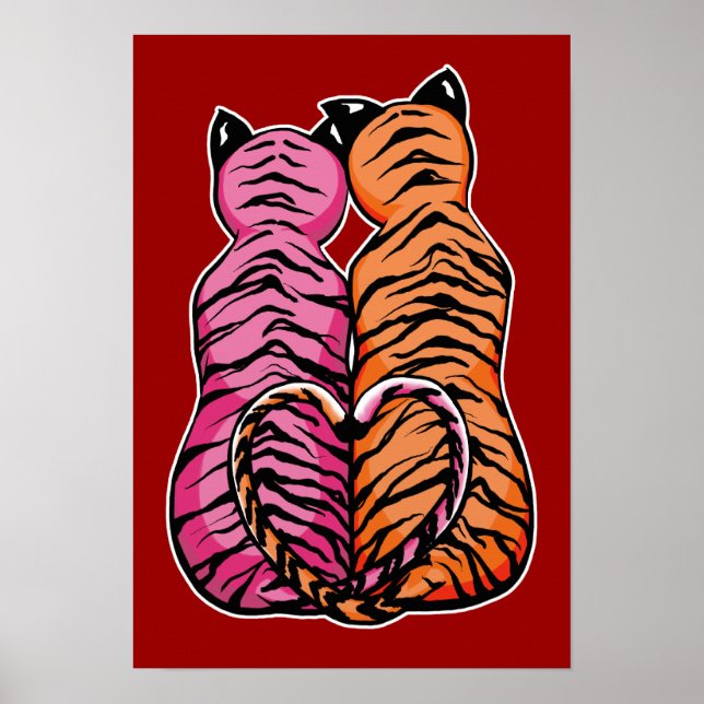 Poster Tigres amoureux (Devant)