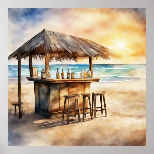 Poster Tiki Bar - 3 - (Devant)