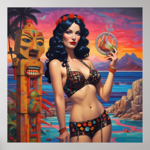 Poster Tiki Dream Beach Daydream - Ken Gage Art