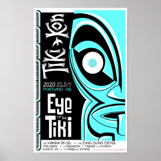 Poster Tiki Kon : OEil de l'affiche Tiki (OEil ouvert)