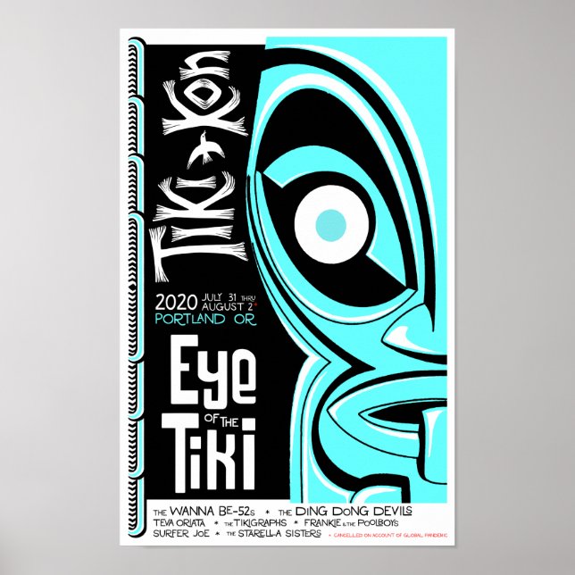 Poster Tiki Kon : OEil de l'affiche Tiki (OEil ouvert) (Devant)