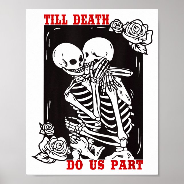 Poster Till Death Do Us Part Wedding Skeleton Couple Vale (Devant)