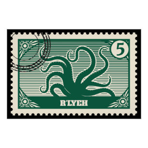 Poster Timbre de poste de R'lyeh