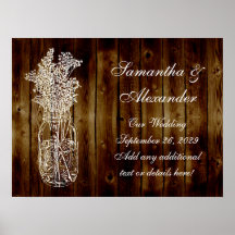 Timbre Mason Jar sur une planche en bois foncé