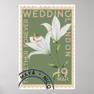 Poster Timbre vintage