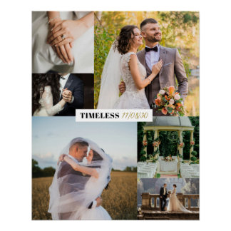 Poster Timeless Wedding Customizable Collage