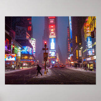 Poster Times Square hivernal