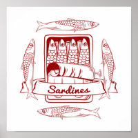 Tin de sardines pop art