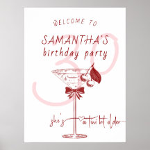 Tini Bit Ancien Bow Cherry Martini Anniversaire Bi