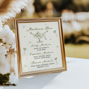 Poster Tini Bit Ancien Martini Bar À Main Rupture