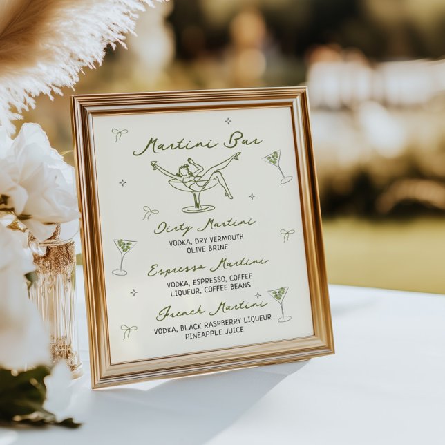 Poster Tini Bit Ancien Martini Bar À Main Rupture (Créateur téléchargé)