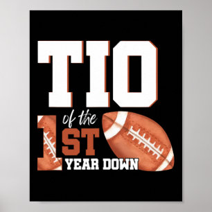 Poster Tio du T-Shirt d'anniversaire de football de 1 an