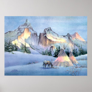 Poster TIPI WINTER APPALOOSA par SHARON SHARPE