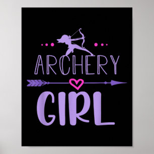 Poster Tir À L'Arc Fille Drôle Femme Citation À L'Archer 