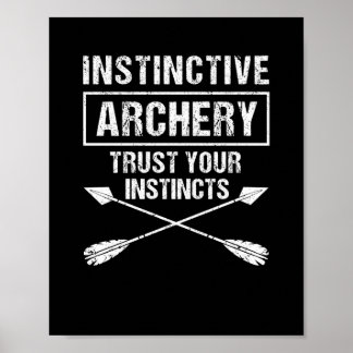 Poster Tir à l'arc instinctif pour les archers de chasse