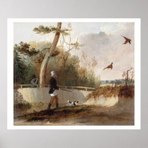 Poster Tir de faisan (huile sur la toile)