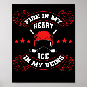 Poster Tir De Hockey Sur Glace Dans Mon Équipe De Joueur 