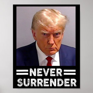 Poster Tir de Mug ne jamais abandonner Trump vote 2024