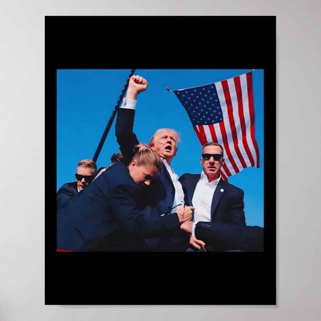 Poster Tir Trump tir Trump tir Trump 2024 (Devant)