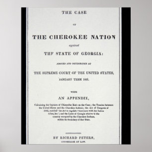 Poster Tirage anti-enlèvement, par Nation Cherokee, en ré